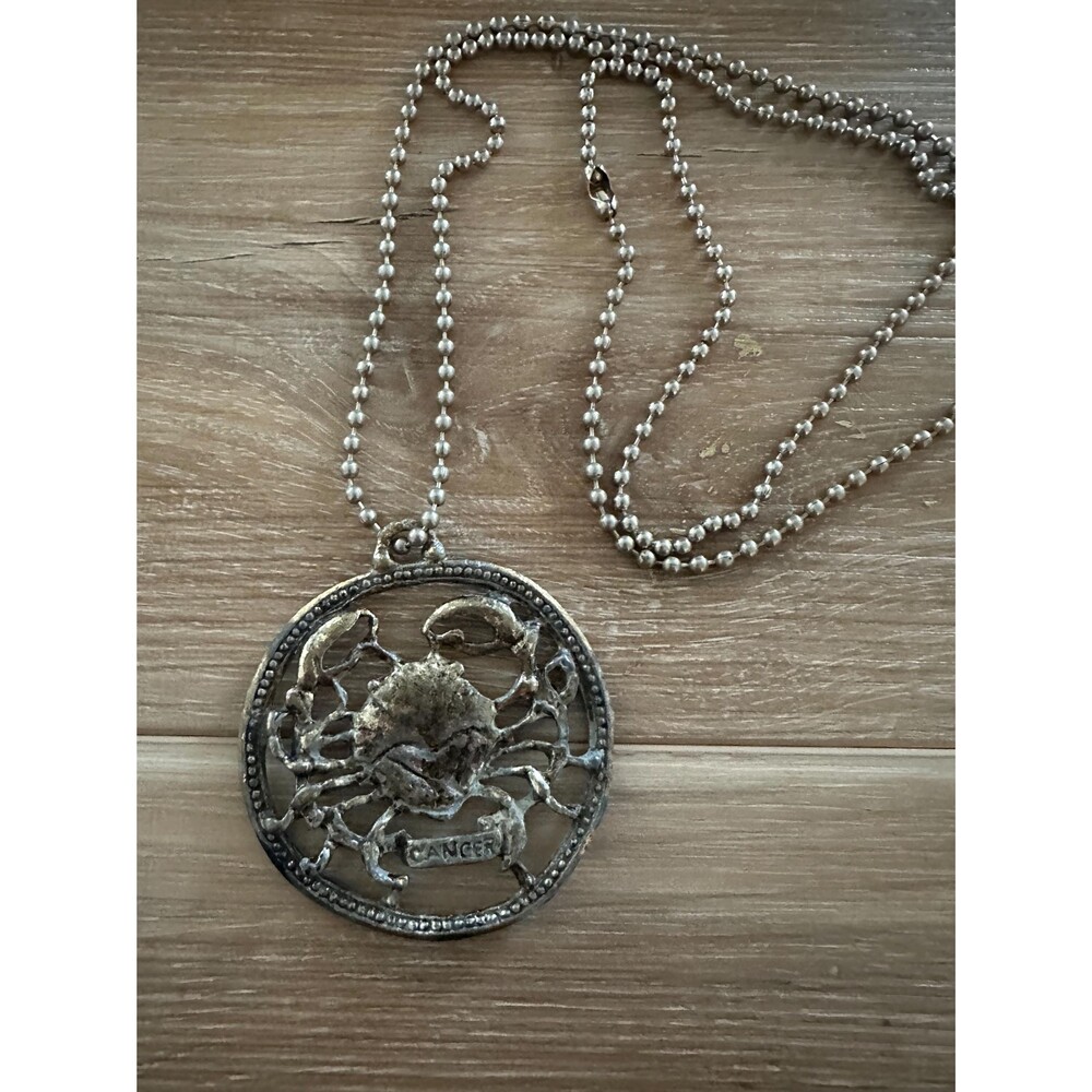 Cancer Zodiac Pendant on Ball Chain